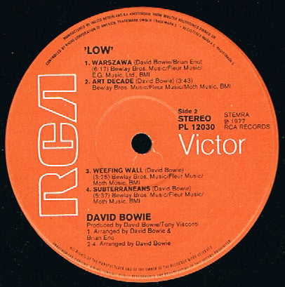 David Bowie - Low (LP, Album, M/Print) - De Platen Aap – Vinylwinkel in Brielle & online webshop voor muziekliefhebbers