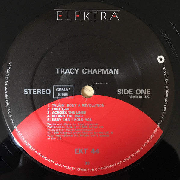 Tracy Chapman : Tracy Chapman (LP,Album)