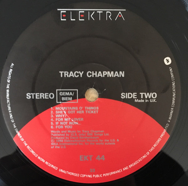 Tracy Chapman : Tracy Chapman (LP,Album)