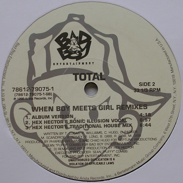 Total : Do You Think About Us & When Boy Meets Girl (Remixes) (12",33 ⅓ RPM)