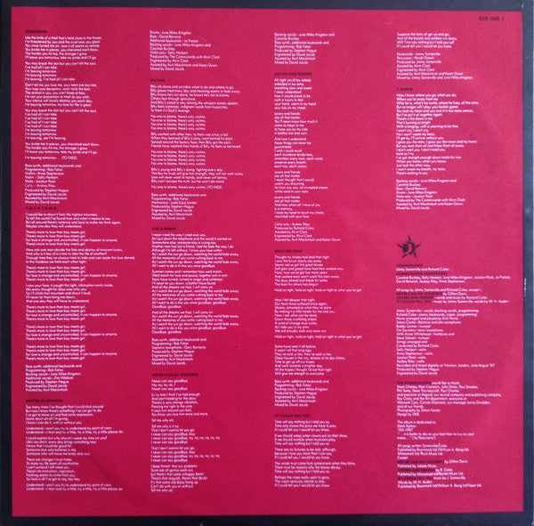 The Communards : Red (LP, Album, Emb)