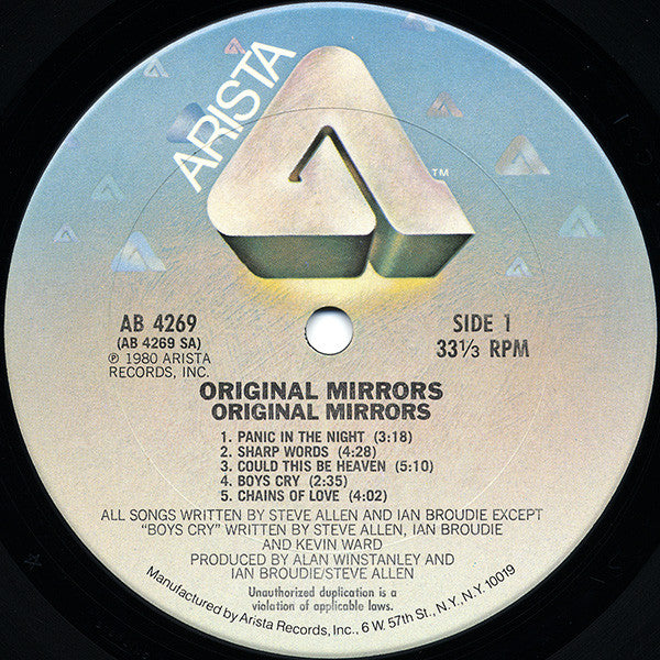 Original Mirrors : Original Mirrors (LP, Album, Ter)