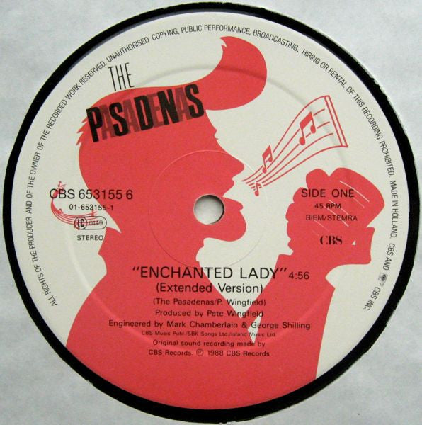 Pasadenas, The : Enchanted Lady (12",Maxi-Single,45 RPM)
