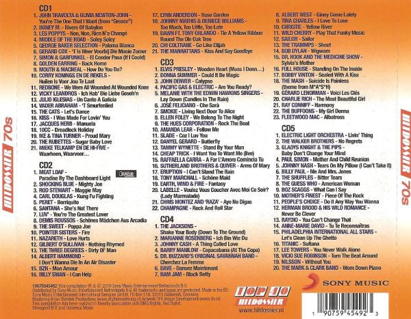 Various : Top 40 Hitdossier 70s (5xCD, Comp, TEX)