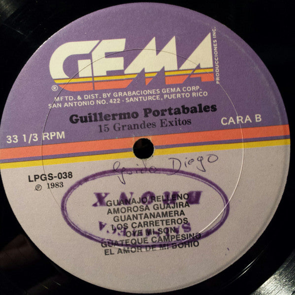 Guillermo Portabales : 15 Grandes Exitos (LP, Comp)