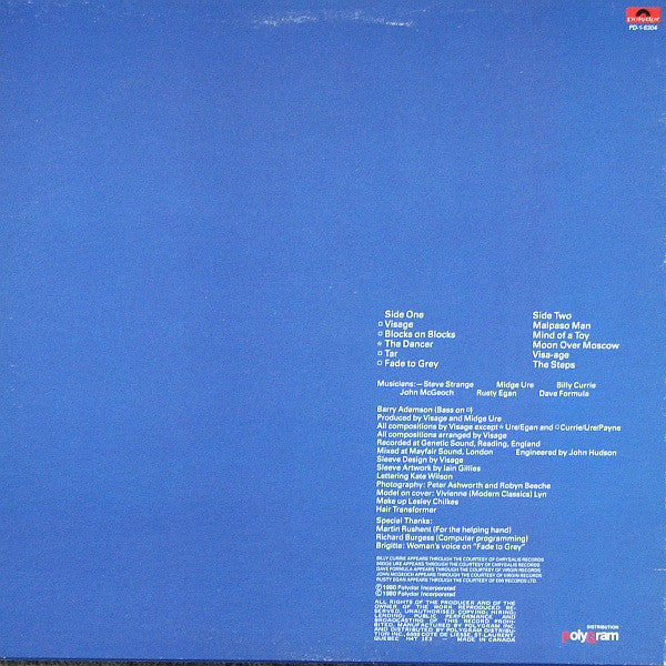 Visage : Visage (LP, Album)