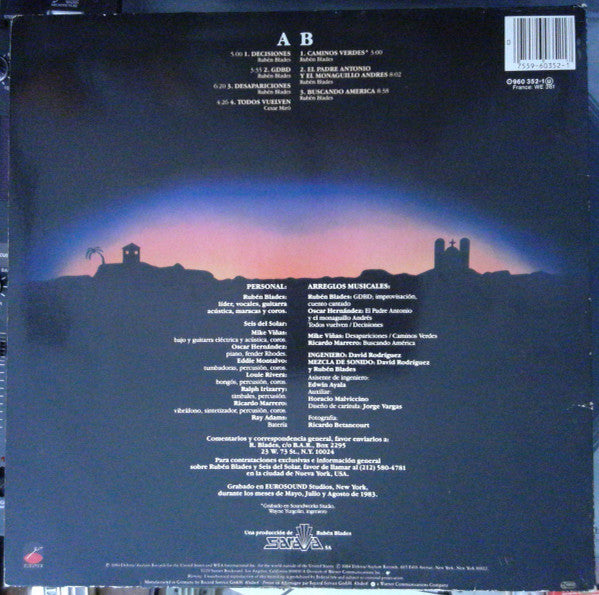 Ruben Blades & Seis Del Solar : Buscando America (LP, Album)
