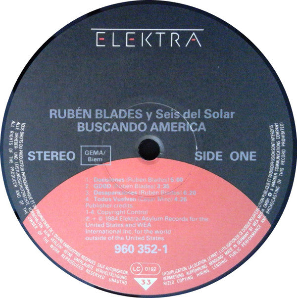 Ruben Blades & Seis Del Solar : Buscando America (LP, Album)