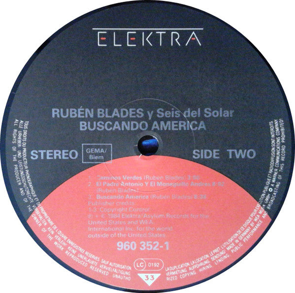 Ruben Blades & Seis Del Solar : Buscando America (LP, Album)