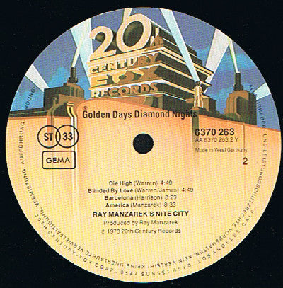 Ray Manzarek's Nite City* : Golden Days Diamond Nights (LP, Album)