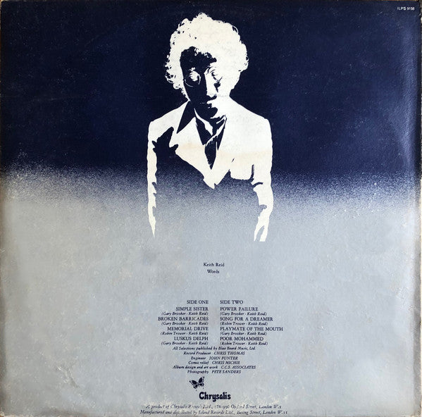 Procol Harum : Broken Barricades (LP, Album, Die)
