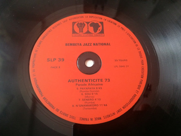 Bembeya Jazz National : Authenticité 73: Parade Africaine (LP, Album, RE)