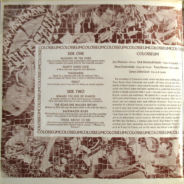 Colosseum : Those Who Are About To Die Salute You (LP, Album, Gat)