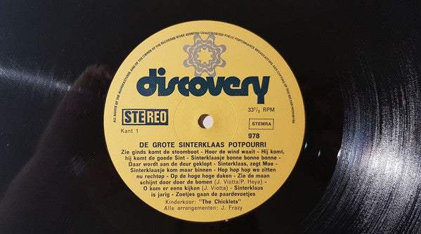 Het Kinderkoor "The Chicklets"* : De Grote Sinterklaas Potpourri (LP)