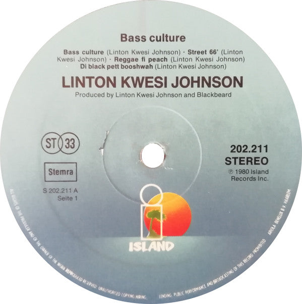Linton Kwesi Johnson : Bass Culture (LP, Album)
