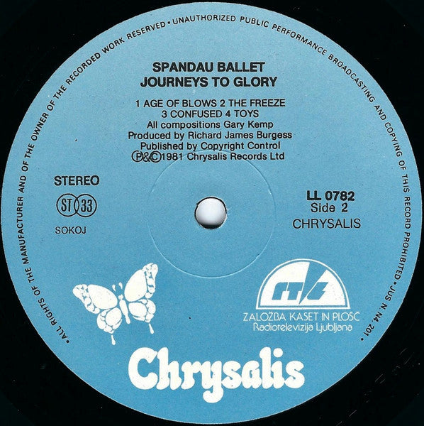 Spandau Ballet : Journeys To Glory (LP, Album, RE)
