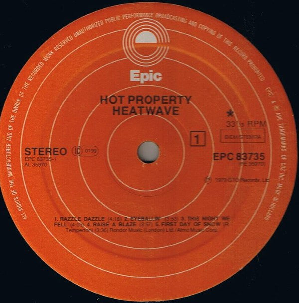 Heatwave : Hot Property (LP, Album)