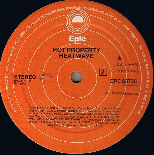 Heatwave : Hot Property (LP, Album)