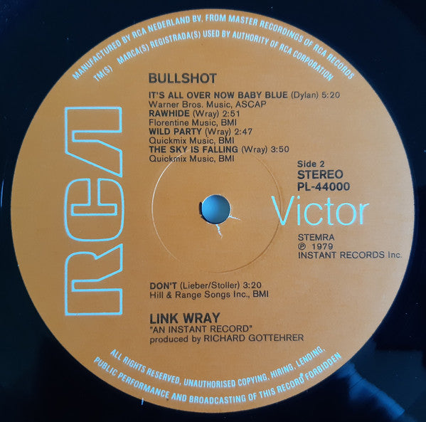 Link Wray : Bullshot (LP, Album)