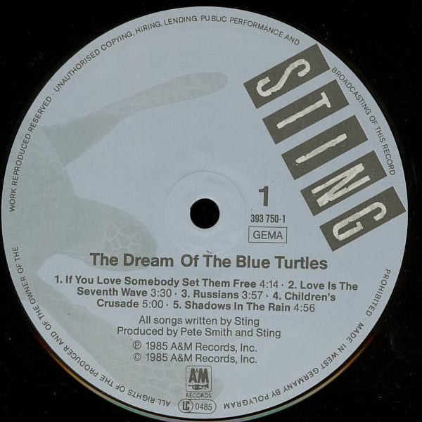 Sting : The Dream Of The Blue Turtles (LP,Album)