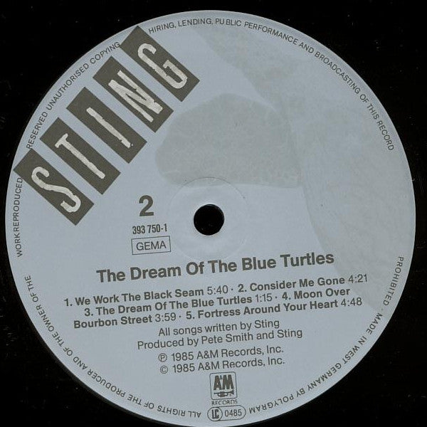 Sting : The Dream Of The Blue Turtles (LP,Album)