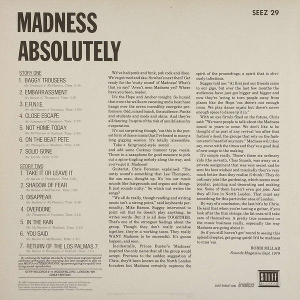 Madness : Absolutely (LP, Album)