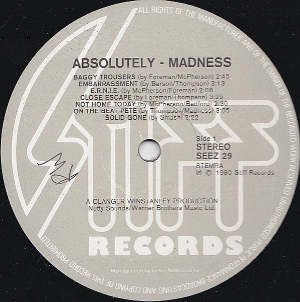 Madness : Absolutely (LP, Album)