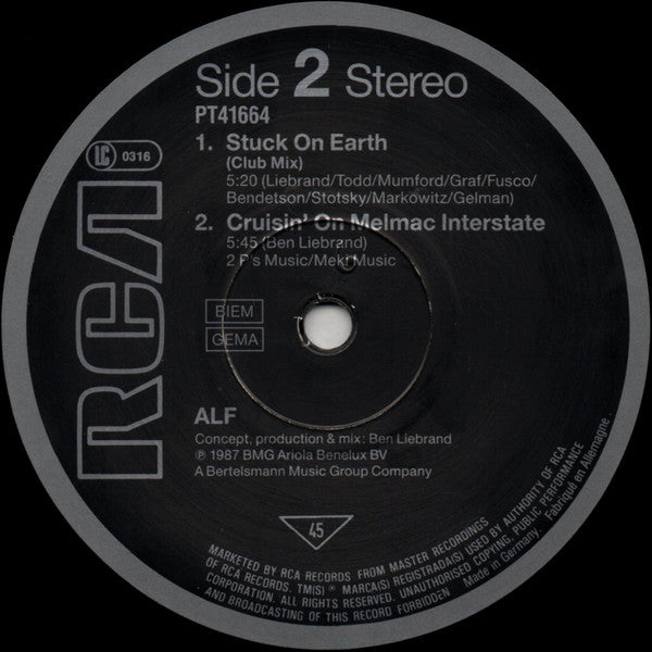 ALF (2) : Stuck On Earth (12", Maxi)