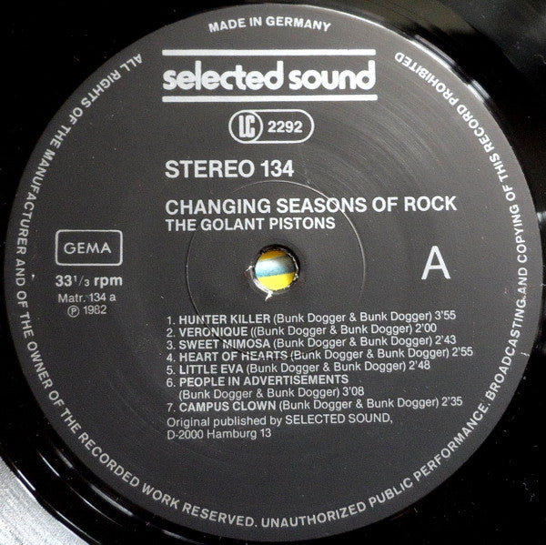 Golant Pistons, The : Changing Seasons Of Rock (LP,Album)