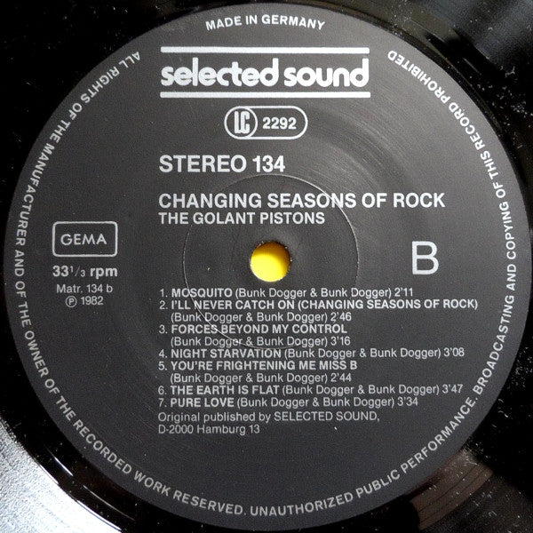 Golant Pistons, The : Changing Seasons Of Rock (LP,Album)