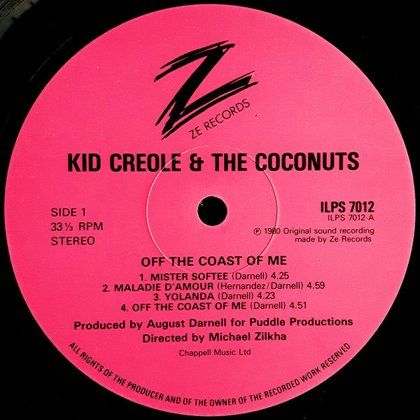 Kid Creole And The Coconuts : Off The Coast Of Me (LP, Album)