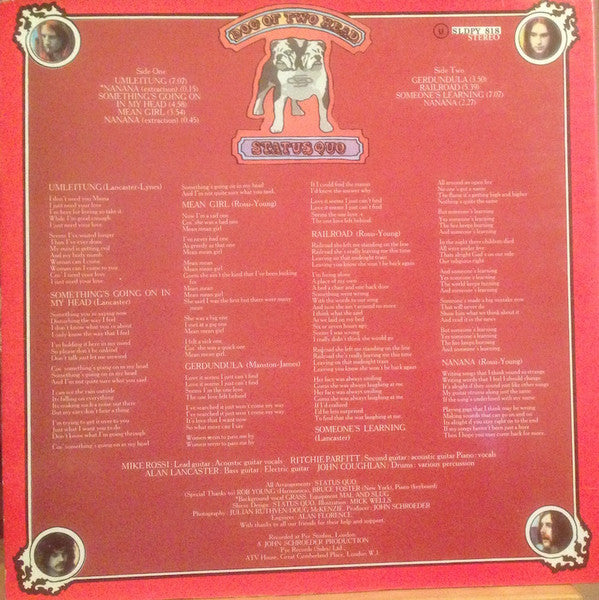 Status Quo : Dog Of Two Head (LP,Album,Reissue)