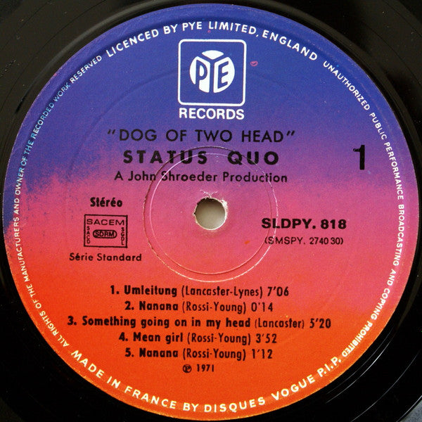 Status Quo : Dog Of Two Head (LP,Album,Reissue)