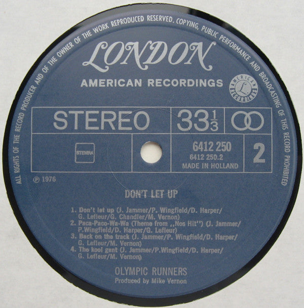 Olympic Runners : Don't Let Up (LP,Album)