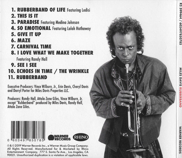 Miles Davis - Rubberband (CD, Album, Car) - De Platen Aap – Vinylwinkel in Brielle & online webshop voor muziekliefhebbers