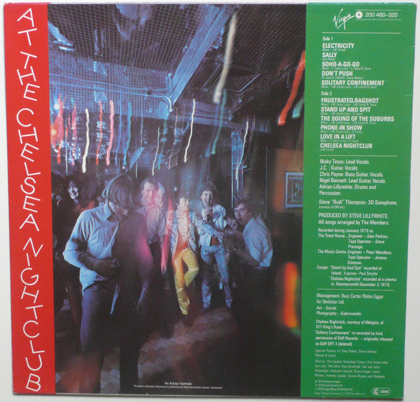 The Members : At The Chelsea Nightclub (LP, Album)