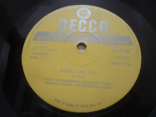 Chief Commander Ebenezer Obey And His Inter-Reformers Band* : Adam And Eve (LP, Album)