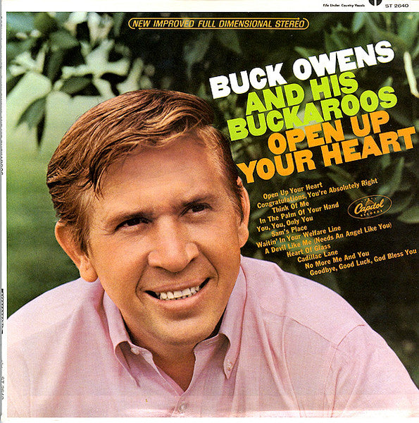Buck Owens And His Buckaroos : Open Up Your Heart (LP, Album, Scr)