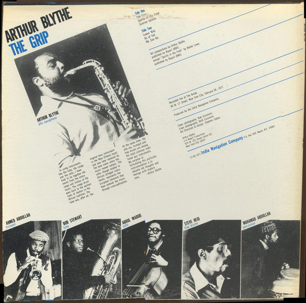 Arthur Blythe : The Grip (LP, Album, sil)