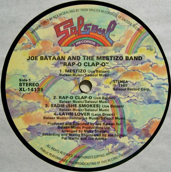 Joe Bataan And The Mestizo Band : Rap-O Clap-O (LP, Album, P/Mixed)