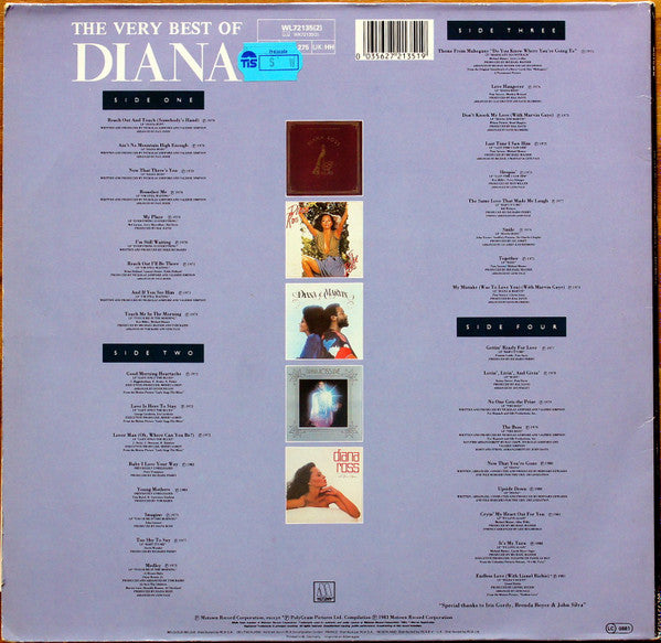 Diana Ross : The Very Best Of Diana Ross - Anthology (LP,Compilation,Stereo)