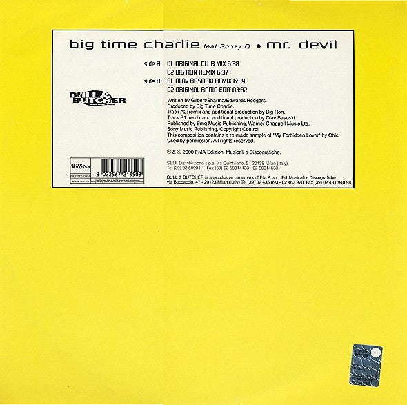 Big Time Charlie : Mr. Devil (12")