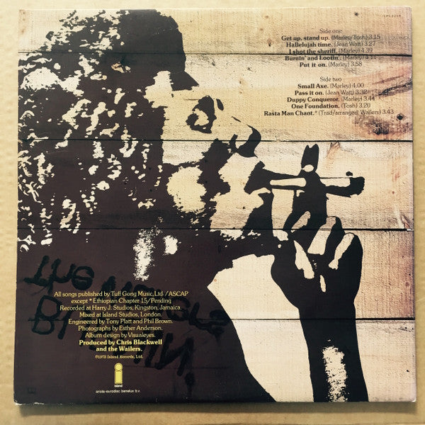 The Wailers : Burnin' (LP, Album, Gat)