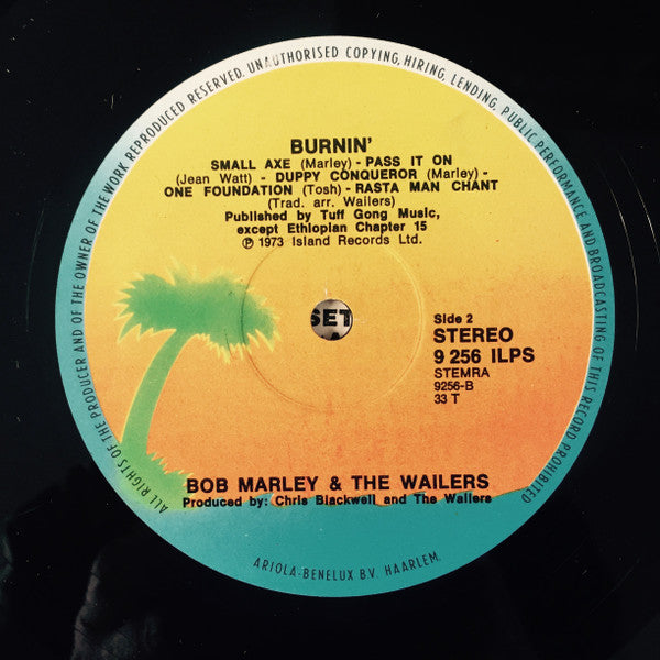 The Wailers : Burnin' (LP, Album, Gat)