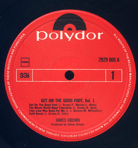 James Brown : Get On The Good Foot Vol. 1 (LP, Album, Gat)