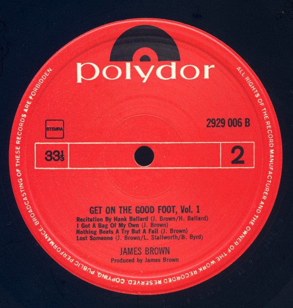 James Brown : Get On The Good Foot Vol. 1 (LP, Album, Gat)