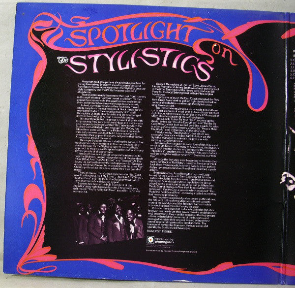 The Stylistics : Spotlight On The Stylistics (2xLP, Comp)