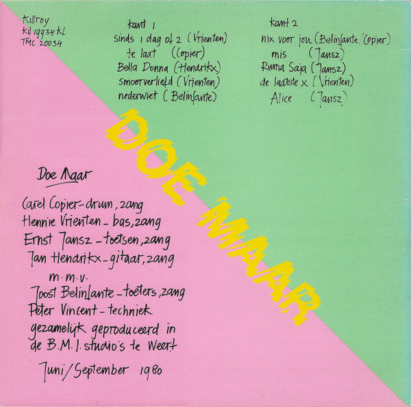 Doe Maar : Skunk (LP, Album, RE)