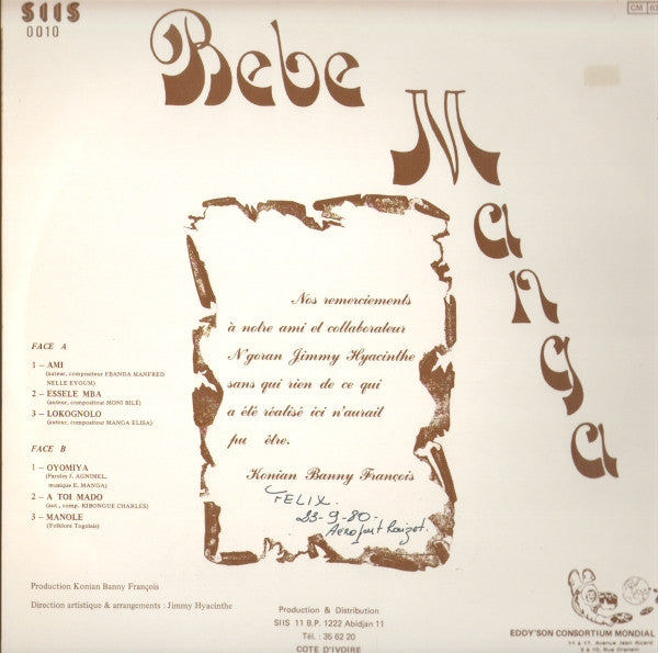 Bebe Manga* : Ami - Oyomiya (LP, Album)