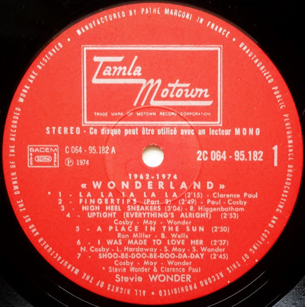 Stevie Wonder : 1962 - 74 Wonderland (LP,Compilation)